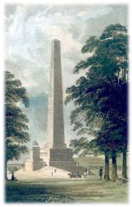 1830s engraving - note the budget ran out for the proposed statue
